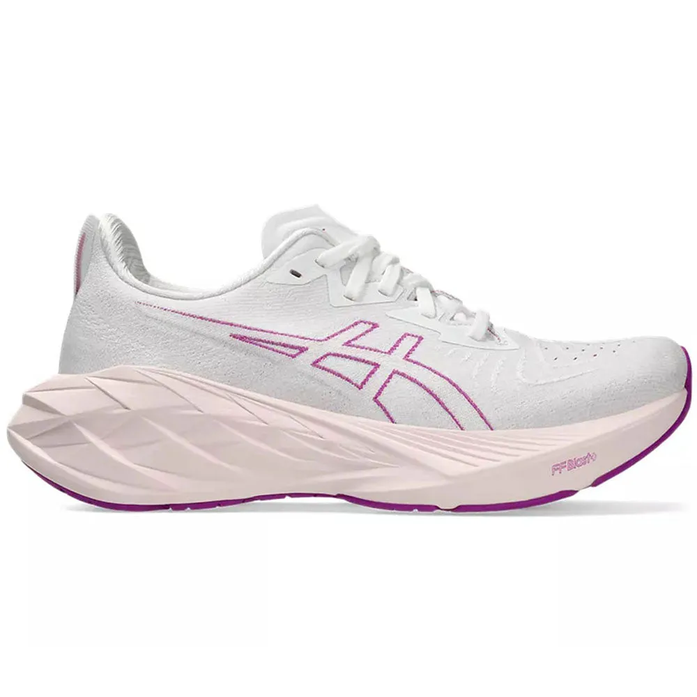 Women's Asics Novablast 4, White/Soothing Sea, 11.5 B Medium Asics Tiger Gel Kayano Trainer Shoes 1191a200