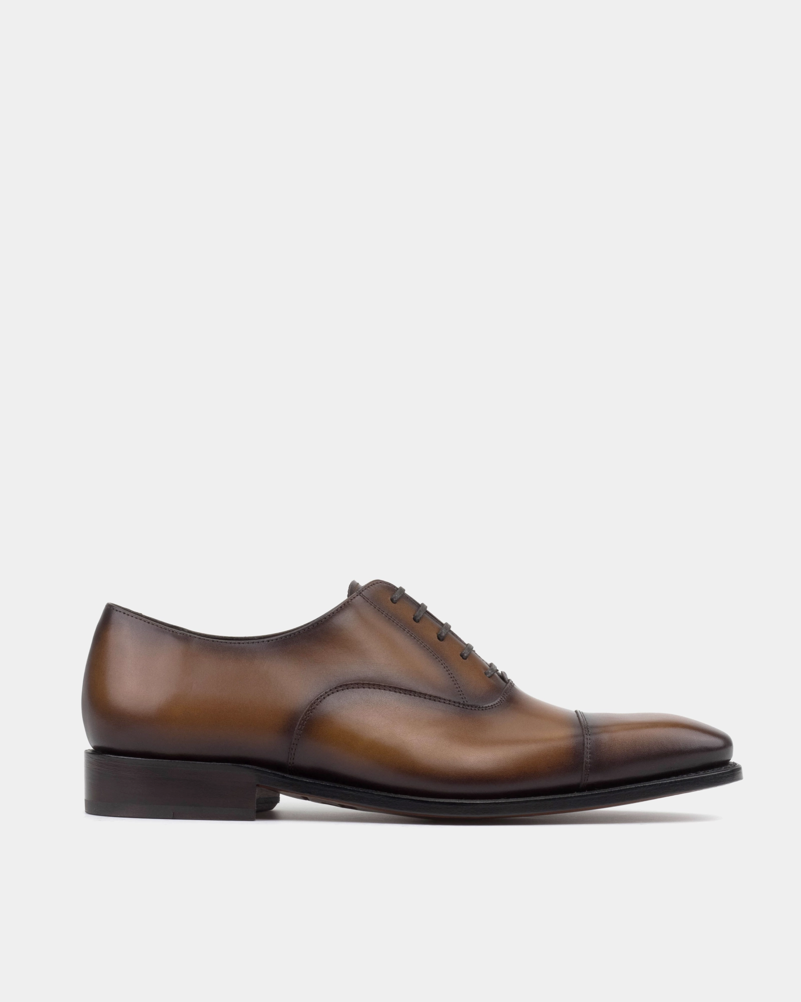 Ashford Cognac Cap Toe Oxford with Half-Rubber Soles - 722 Slip On Oxford