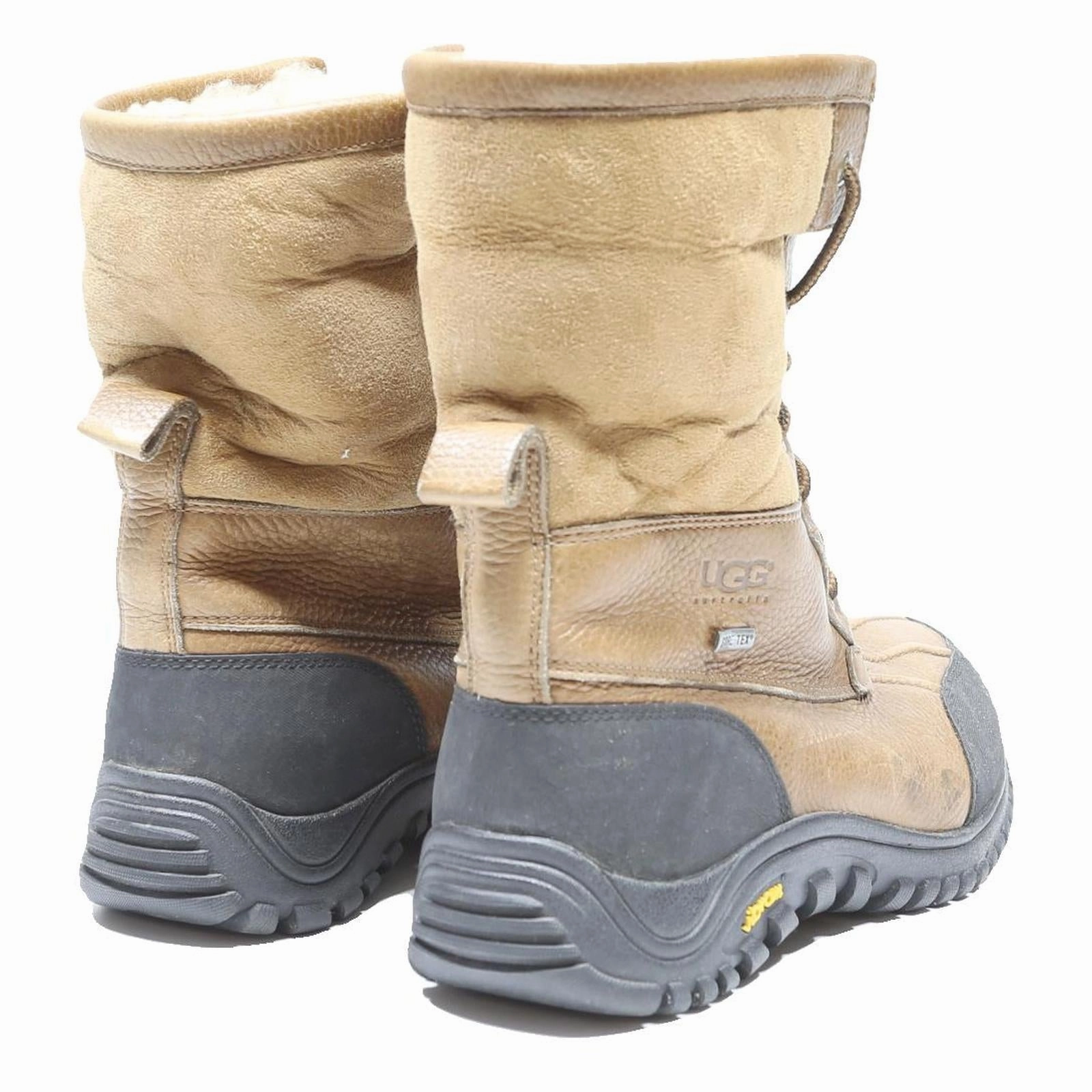 Lace Up Work Boots UGG Butte Mens Lace-Up Boots Brown Leather UK 6.5 Waterproof Vibram Sole