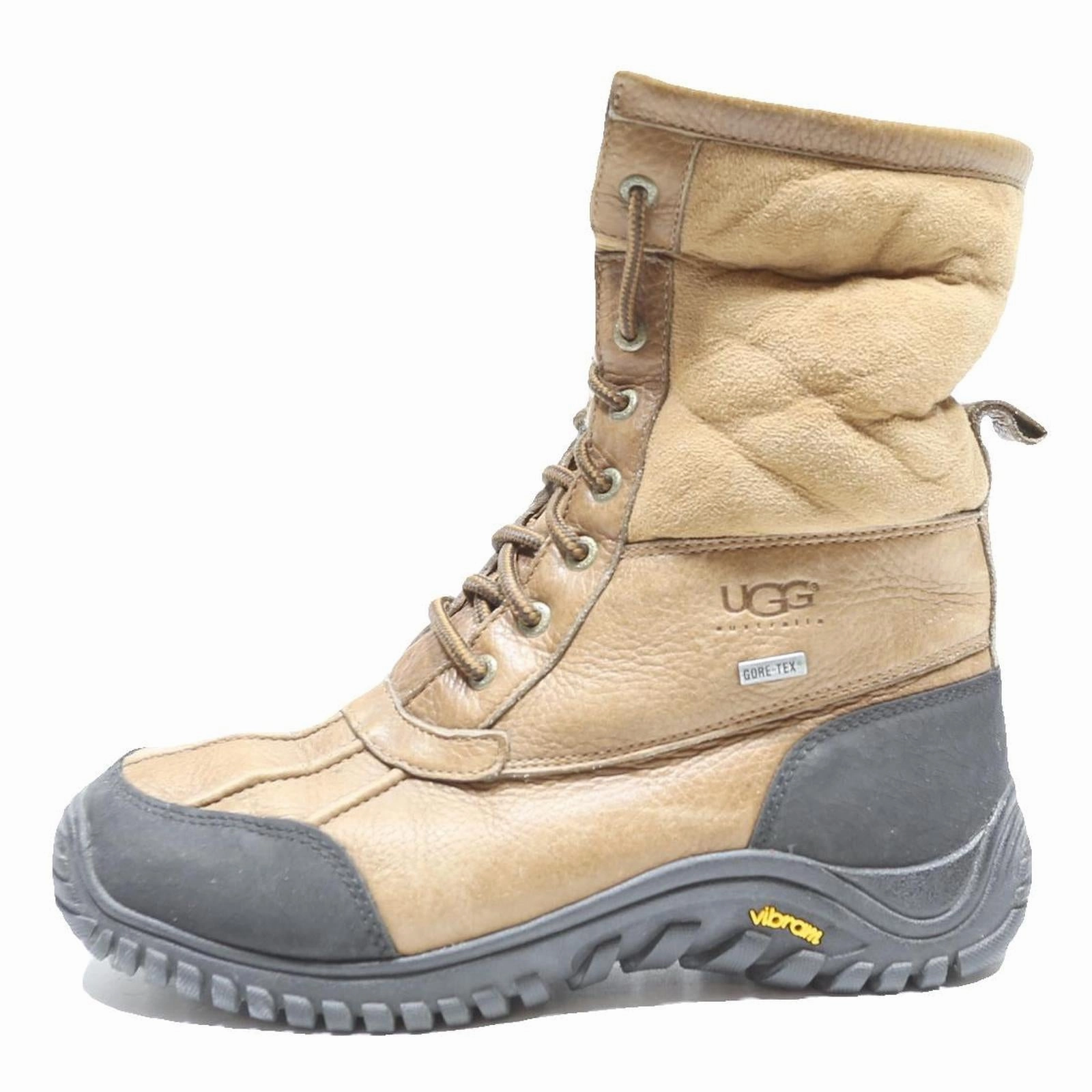 UGG Butte Mens Lace-Up Boots Brown Leather UK 6.5 Waterproof Vibram Sole Boots On The Ground Fans