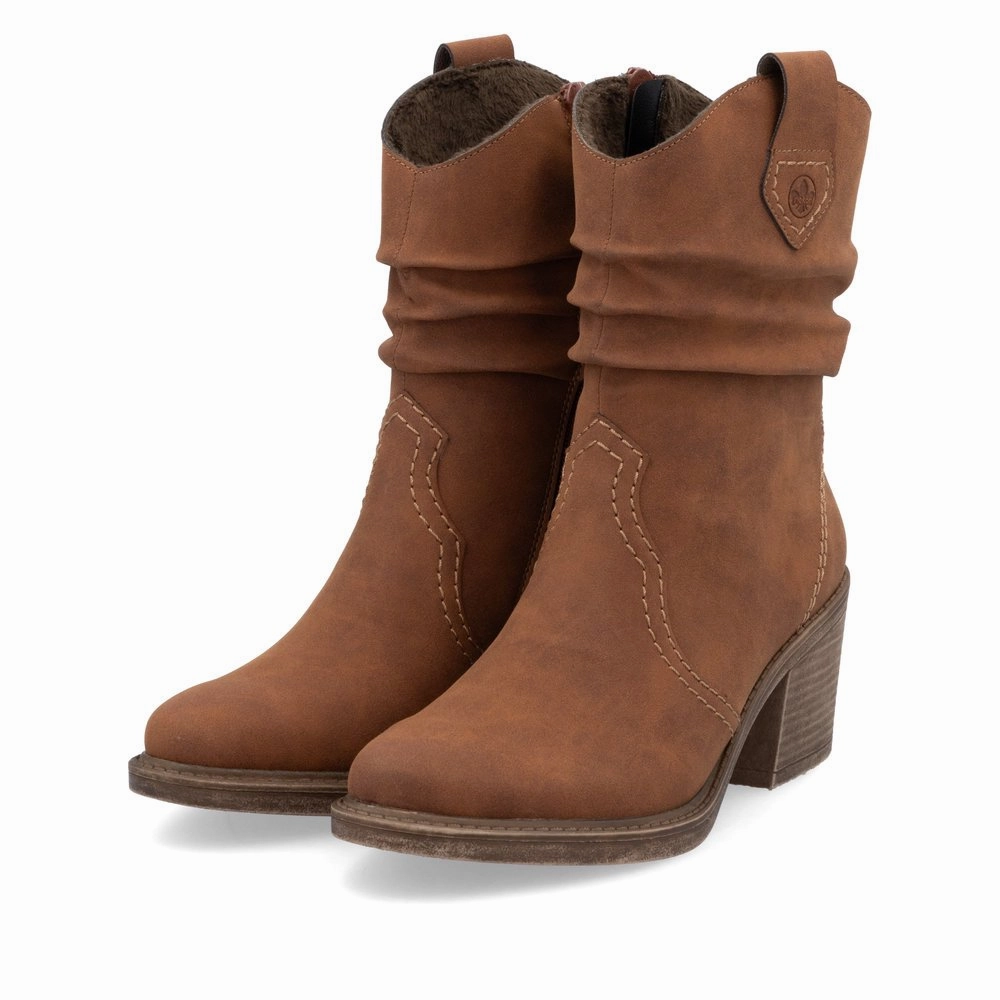 Y1284-24 Western Brandy Rei Snow Boots