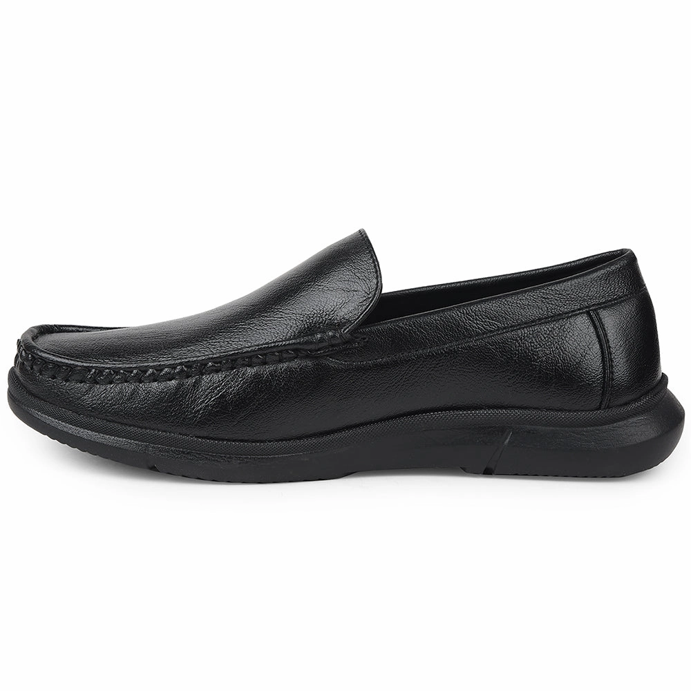 Open Back Loafers Healers Black Formal Loafers For Mens VSL-3 By Liberty